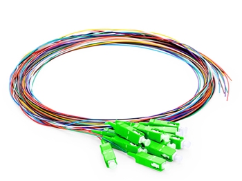 1m 12芯 SC/APC 单模 彩色光纤尾纤-无外护套