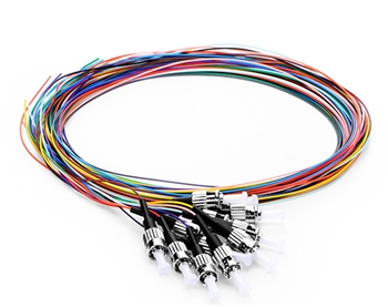 1m 12芯 ST/UPC 单模 彩色光纤尾纤-无外护套