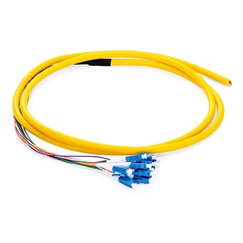 1.5m 12芯 LC/UPC 单模 束状圆缆光纤尾纤-0.9mm PVC护套