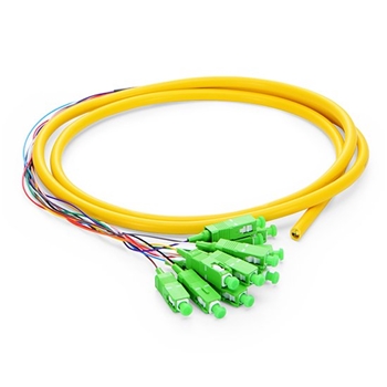 1.5m 12芯 SC/APC 单模 束状圆缆光纤尾纤-0.9mm PVC护套