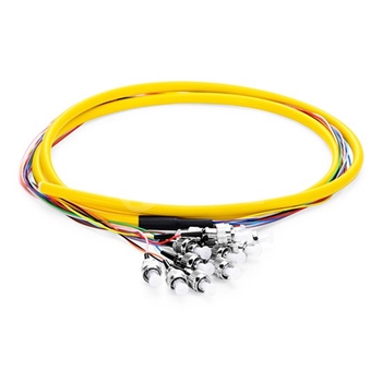 1.5m 12芯 FC/UPC 单模 束状圆缆光纤尾纤-0.9mm PVC护套