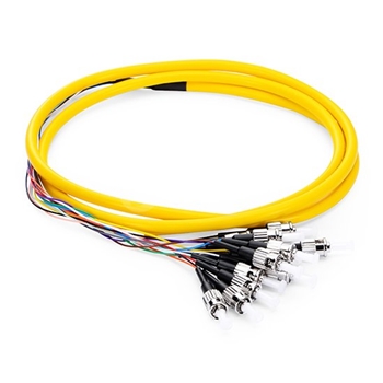 1.5m 12芯 ST/UPC 单模 束状圆缆光纤尾纤-0.9mm PVC护套
