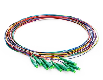 2m 12芯 LC/APC 单模 彩色光纤尾纤-无外护套